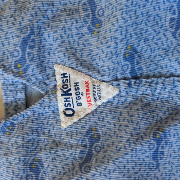 Oshkosh Bgosh Vintage Made In USA Corduroy Car Print Overalls Rare Blue 24 Month - Picture 7 of 9